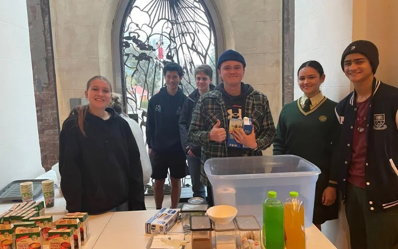 Mazenod students volunteering with St Brigids and The Shoptfront