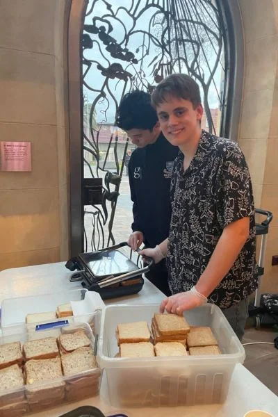 Mazenod students volunteering with St Brigids and The Shoptfront