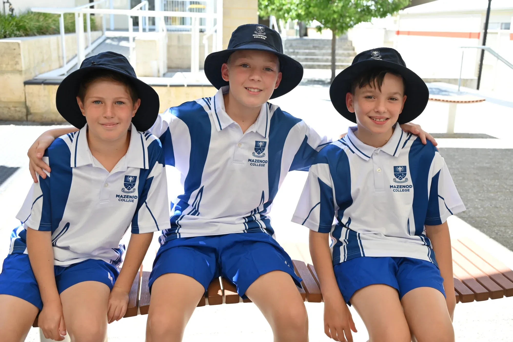 A group of three students at Mazenod College Perth WA